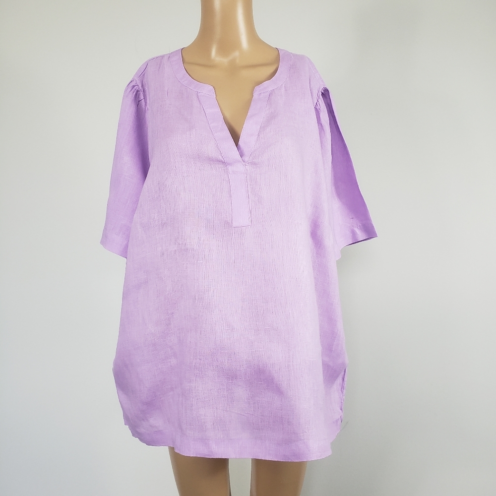 Charter Club linen short Sleeves top size 2XL